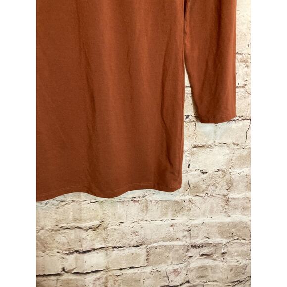 STORQ Maternity Top Womens 3 Small Camel Brown Modal Stretch Pullover Loungewear - Picture 6 of 12